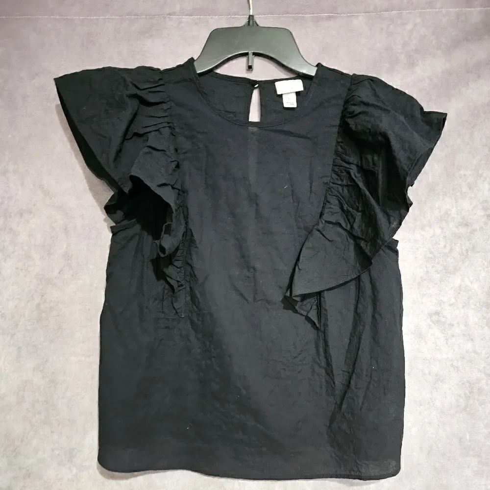 Women's Short Flutter Sleeve Tank Top XS‎